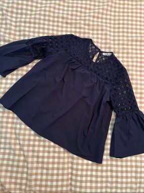 Michelle McDowell Navy Top